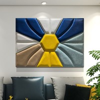 Géométrie Abstraction Canapé Toile de fond Art mural Décoration intérieure Peintures 3D Stéréoscopique Cuir Sculpture Peinture murale