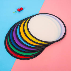 Abanico de Mano Redondo de Nailon con Serigrafía Personalizada <span class=keywords><strong>Yuebao</strong></span> - Abanico de Disco Plegable Flexible con Bolsillo para Deportes, Juegos y Artículos Promocionales - Product Image 4