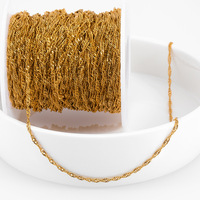 Mode 14K or rempli corde chaîne vague d'eau chaîne collier en vrac Offre Spéciale pour femme fabrication de bijoux