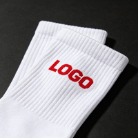 Chaussettes en coton personnalisées de haute qualité, colorées, tendance, pour hommes et femmes, chaussettes décontractées, logo personnalisé