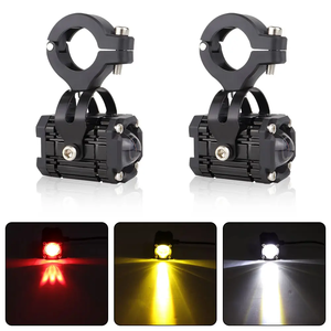 Faro Delantero de Alta Potencia para Motocicleta, 40w 4000LM LED, 6 Lentes, Luces Auxiliares Intermitentes Rojas, Amarillas y Blancas, Ojo de Demonio - Product Image 6