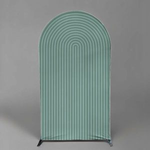 Decoraciones de Pared para Fiestas de Cumpleaños, Bodas y Duchas, con Fondo de Arco Ondulado, Elástico, de Spandex, Curvo en la Parte Superior, al por Mayor en China - Product Image 2