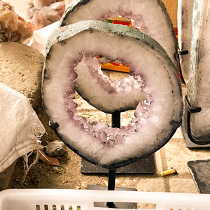 Fetta di pietra naturale grotte di ametista all'ingrosso fette di ametista stalattite - Product Image 6