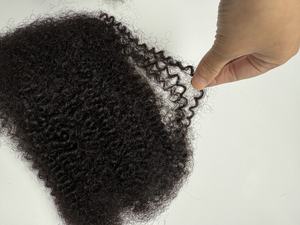 Trenzas torcidas de cabello humano a granel <span class=keywords><strong>Afro</strong></span> rizado corto negro natural para extensiones de rastas para mujer negra - Product Image 2