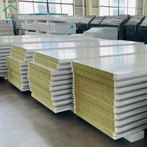 Panneau sandwich en <span class=keywords><strong>laine</strong></span> <span class=keywords><strong>de</strong></span> <span class=keywords><strong>roche</strong></span> <span class=keywords><strong>de</strong></span> 80mm d'épaisseur au design moderne avec indice <span class=keywords><strong>de</strong></span> résistance au feu <span class=keywords><strong>de</strong></span> classe A et panneau sandwich mural en acier <span class=keywords><strong>de</strong></span> couleur double face - Product Image 4