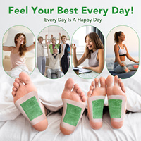 YECUCE Lot de 10 Patchs Détoxifiants Bio pour les Pieds, 100 % Naturels à l'Absinthe et au Bambou, pour une Détoxification Profonde