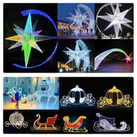 OEM RVB 3D Cône Arbre Lumières DMX512 Control Star Top IP65 PVC Motif Lumières pour Ville Paysage Installation pour le Nouvel An