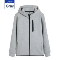 Sweat à capuche zippé avec logo personnalisé, 79% coton, 10% élasthanne, vêtements de travail durables, uniforme d'équipe, unisexe, automne-hiver, veste épaisse