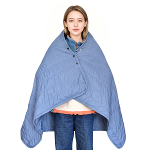 Couverture chauffante USB 2 en 1 - <span class=keywords><strong>Poncho</strong></span> confortable <span class=keywords><strong>matelassé</strong></span> électrique portable, chaud et portable pour la voiture, le bureau, l'usage quotidien - Product Image 1
