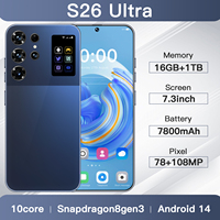 S26 Ultra, Teléfono Inteligente 5G de 7.3 Pulgadas, Deca Core, 16GB+1TB, Multi-idioma (Inglés, Alemán, Francés, Español)