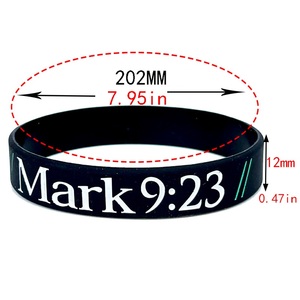 Pulseira Cristã de Silicone Elástica para Homens e Mulheres com Versículos Bíblicos Personalizável - Product Image 4