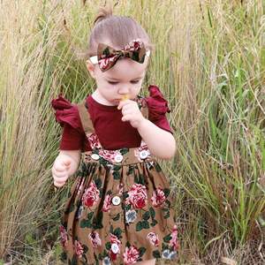 Ropa de Moda para Niñas, Boutique de Ropa Infantil 2021, Conjuntos de 3 Piezas, Overoles y Falda para Bebés, Ropa Infantil al por Mayor - Product Image 4