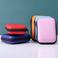 Pochette de rangement pour accessoires numériques en EVA multicolores, étanche, rigide, avec fermeture éclair, pour écouteurs et chargeur