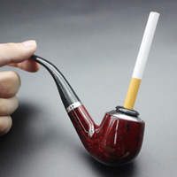 Nouvelle Pipe en Résine de Bakélite à Double Usage avec Filtre Amovible et Nettoyable Pipes à Fumer Classiques Rouges pour Hommes