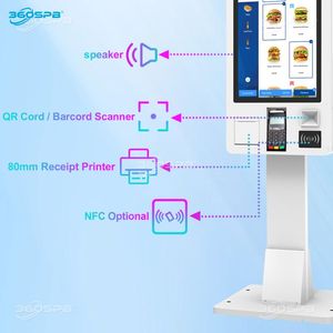 Kiosco de Autoservicio de 32 Pulgadas con Pantalla Táctil, Impresora de Recibos, Código QR, Pago NFC, Uso en Centros Comerciales, Soporte de Animación - Product Image 5