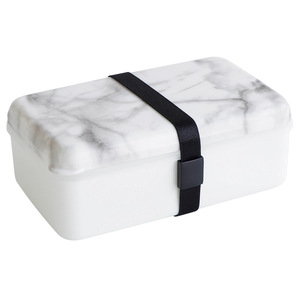 Japanese Style Wood Grain <b>Lunch</b> <b>Box</b> Plastic Single Layer Sealed Student Bento Square Microwave Safe - Product Image 2