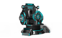 Cinéma de réalité virtuelle 9DVR Dark Mars Starship, simulateur de montagnes russes 360°, machine de jeu multijoueur à monnayeur, sièges 9DVR