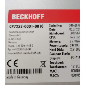 หน้าจอควบคุมอุตสาหกรรม CP7232-0001-0010 สำหรับ BECKHOFF - Product Image 2