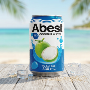 Jus de fruits tropicaux en conserve ABEST, eau de coco et pulpe, fraîchement pressé, 330 ml, OEM ODM, marque privée, fabricant vietnamien - Product Image 1
