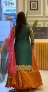 ชุดคุर्ติ-พลาซโซ ผ้าฟ็อกซ์จอร์เจตต์ คุณภาพดี ดีไซน์สวย พร้อมงานปักสวยงามและกางเกงพลาซโซทรงสวย - Product Image 4