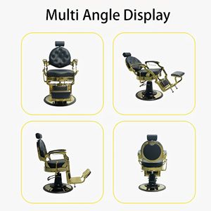 เก้าอี้หนังสังเคราะห์สำหรับช่างตัดผมชายหนังแท้ปรับขนาดได้ - Product Image 6