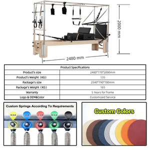 เครื่องออกกำลังกาย Cadillac Pilates Reformer อเนกประสงค์ พร้อมอุปกรณ์ Trapeze ครบชุด สำหรับยิมและสตูดิโอ 3-in-1 - Product Image 4