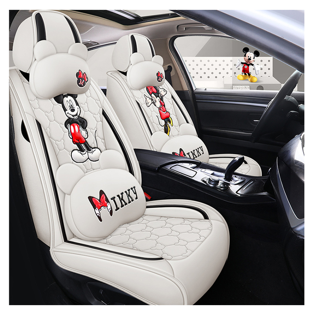 Universal Size Seat Cover PU Leather Fabric Material Full Set Universal Fit Luxury Car Seat Cover Set