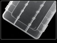 Boîte de rangement en plastique PP transparente recyclable à 24 compartiments carrés pour écrous/pièces électroniques/ouvrils/vis, idéale pour le bureau/la maison, personnalisable