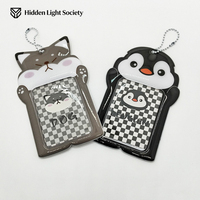 Personaliza tu propio diseño: Bonita funda de PVC estilo coreano para tarjetas, soporte para photocards de Kpop, coleccionador de fotos de estrellas, llavero de PVC.