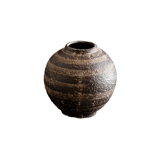 Jarrón de Flores Hecho a Mano de Cerámica Rústica con Esmalte Pigmentado, Estilo Zen Wabi Sabi, Ecológico, de Furbish Home Decor - Product Image 1