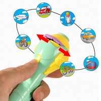 Lampe de poche pour bébé, livre d'histoire de sommeil, projecteur, lampe torche de dessin animé, Projection éducative, jouets lumineux, lampes de poche, Torches