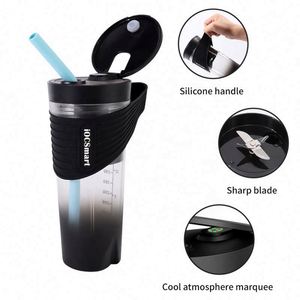 Licuadora Portátil de 6 Cuchillas, Mini Mezcladora, Extractor de Jugos, Licuadora Eléctrica USB para Smoothies con Pajita - Product Image 4