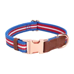 Custom Adjustable Quick Release Clasp Hardware Recycled Eco-friendly Durable Reflective Braided Pet Dog Collars