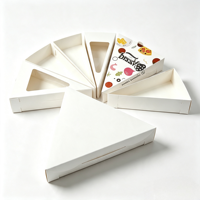 Boîte à pizza triangulaire personnalisée imprimée, en carton blanc, pour emporter, emballage individuel pour une seule part de pizza, vente en gros, logo personnalisé