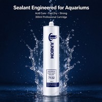 JUNBOM 7132 Mastic silicone acétique adhésif pour verre d'aquarium séchage rapide étanche pour aquariums, vitrines et céramiques OEM usine