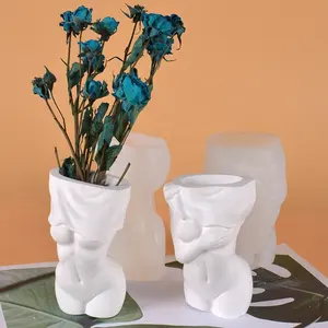 Molde de Silicona para Maceta, Florero o Portalápices con Forma de Cuerpo de Mujer, Estilo Bailarina Sensual - Product Image 1