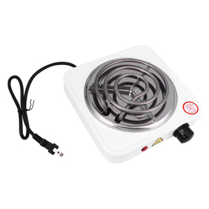 Plaque chauffante électrique portable à brûleur unique avec contrôle de température, surface en acier inoxydable, prix d'usine, pour usage domestique - Product Image 1