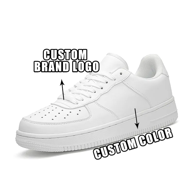 Yüksek kaliteli dantel-up boş beyaz türleri son özel baskı kanvas ayakkabılar için hiçbir marka erkek ayakkabısı spor ayakkabı rahat