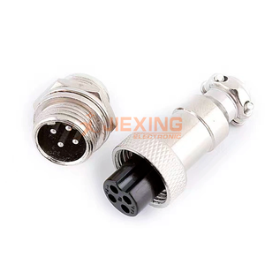 GX12 Air-Steckdose 12 mm M12 Verbinder 4-Stick 4 P Weibliche Steckdose + Männliche Steckdose Komplettsatz - Product Image 1