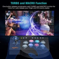 Manette de jeu filaire USB PXN 0082, console d'arcade, contrôleur Street Fighter pour Switch/PC/Android TV//