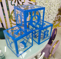 Boîte transparente en acrylique, bloc de latex LOVE et boîte à ballons pour bébé pour la décoration de fête