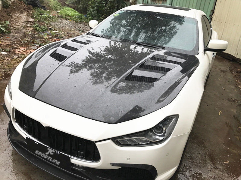 Cubierta Protectora Fibra Carbono Para Maserati Ghibli 2014-2015 - Aspecto Moderno, Fácil Instalación