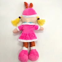 Mini poupée de chiffon unisexe mignonne, jouet en peluche à oreilles de lapin rose tendre pour fille et garçon