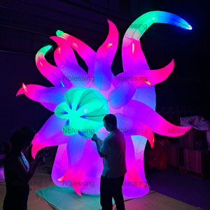 Fleurs gonflables lumineuses personnalisées à LED pour la décoration de scène d'événements et de fêtes, Publicité lumineuse gonflable - Product Image 3