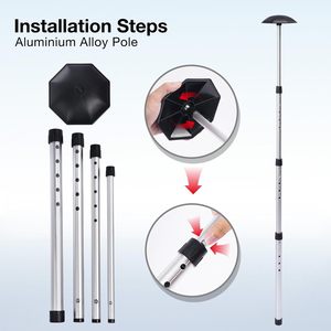 Sistema <span class=keywords><strong>de</strong></span> Soporte para Bolsa <span class=keywords><strong>de</strong></span> Golf <span class=keywords><strong>de</strong></span> Aluminio Resistente, Protector <span class=keywords><strong>de</strong></span> Palos <span class=keywords><strong>de</strong></span> Golf Ajustable, Barra <span class=keywords><strong>de</strong></span> Soporte Telescópica para Viajes - Product Image 2