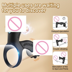 Vibrierender Penisring aus Silikon: Weiches Sexspielzeug für Männer zur Verzögerung des Orgasmus, zur Verbesserung der Erektion und Ejakulation bei Impotenz - Product Image 6