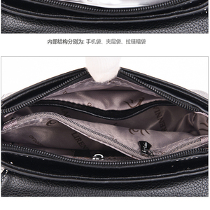 กระเป๋าสะพายข้างผู้หญิงแฟชั่นใบเล็ก กระเป๋าถือหนัง PU กระเป๋าสะพายไหล่ขนาดเล็ก กระเป๋าสะพายข้างผู้หญิง - Product Image 5