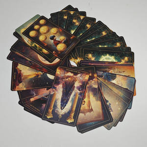 Produttore di stampa di mazzi di carte dei tarocchi bordo dorato personalizzato arte carte da <span class=keywords><strong>gioco</strong></span> oro stampa a caldo misteri <span class=keywords><strong>gioco</strong></span> di carte della fortuna - Product Image 2
