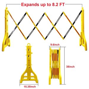 Xách tay 8.2ft mở rộng nước đầy hàng rào giao thông ngoài trời nhựa có thể thu vào cổng rào cản linh hoạt kiểm soát đám đông - Product Image 4