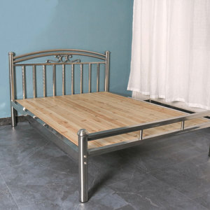 Lit en acier inoxydable <span class=keywords><strong>nordique</strong></span> modèle FS0914 180x200x110cm, structure en acier pour appartement locatif et chambre à coucher, expédition en une seule pièce - Product Image 4